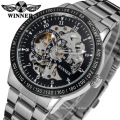 WINNER 8085  Blue Glass Water Resistant Skeleton Mechanical Sport Wrist Luxury Men Watches from China